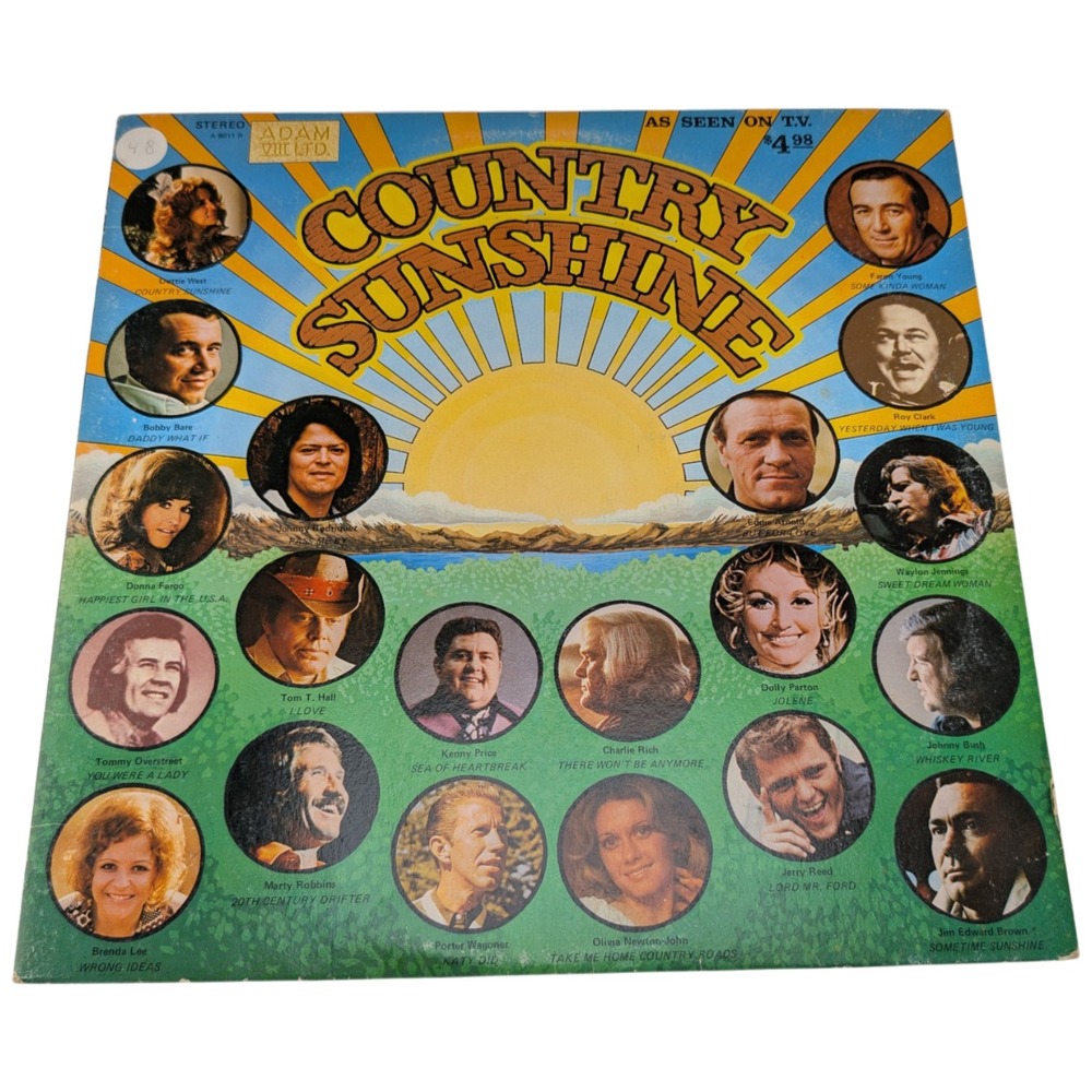 Country Sunshine LP Adam VIII 1974 A8R 8011 As Seen On TV